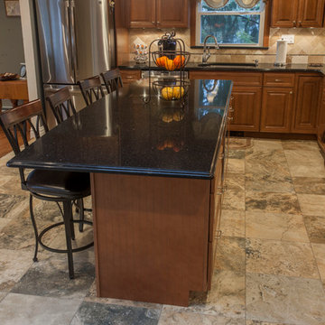 African Galaxy Granite Countertops | Remodeled Kitchen