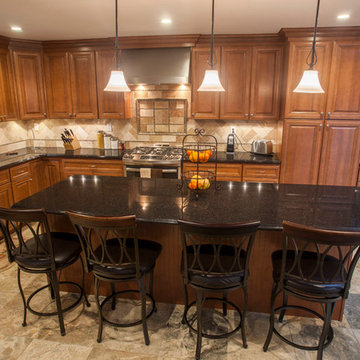 African Galaxy Granite Countertops | Remodeled Kitchen