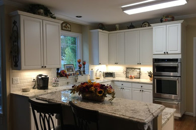 After - White Galaxy Kitchen countertops Transformation