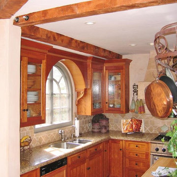 Aged Kitchen Cabinets and Beams