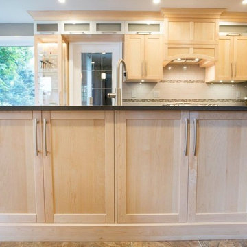 Airy and Light Wood Transitional Kitchen