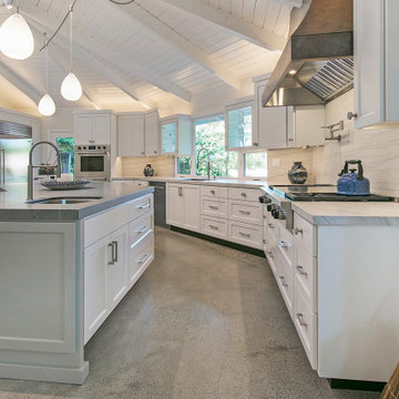 Kitchen with Concrete Flooring