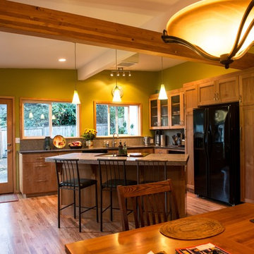 Alder wood custom kitchen