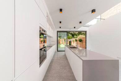 Inspiration for a contemporary kitchen in Hertfordshire.