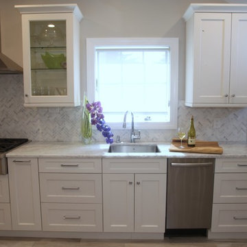 All White kitchen w/ Quartzite counters