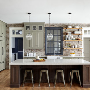 75 Beautiful Kitchen With Green Cabinets Pictures Ideas June 2021 Houzz