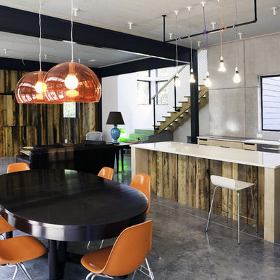Minimalist open concept kitchen photo in Wilmington