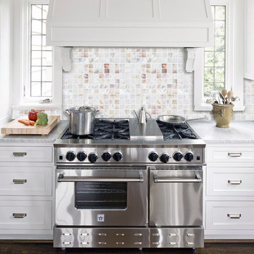 Amazing backsplash with Mother of pearl tile PEM0034