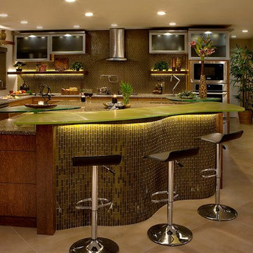 Amber Glass& Coconut  Bamboo Kitchen