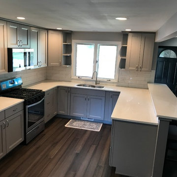 Amherst Gray Shaker Kitchen- Before and After
