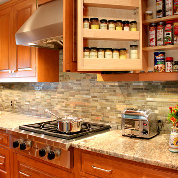 An Organized Kitchen with Coffee Bar