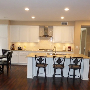 Anaheim Hills-Flooring, updated cabinetry, new kitchen & built in redesign