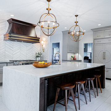 Angled island front with storage