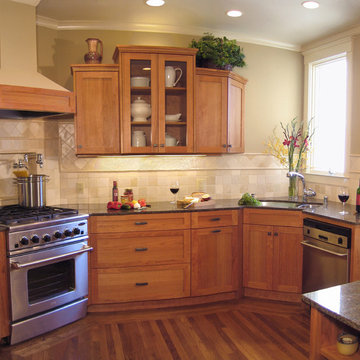 Angled range & sink