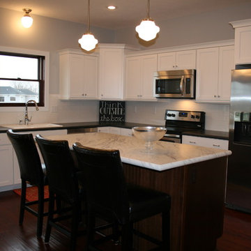 Anne Marie Avewhite shaker cabinets, white cabinets, white cabinetry, white shak