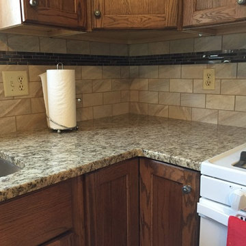 Antigo Kitchen Remodel - Granite Tops, Tile Back splash, LVT Floor