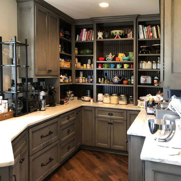 Antique Gray Farm Kitchen