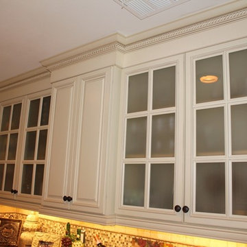 Antique White Linen Cabinets - Adams Residence - Lake Mary, FL