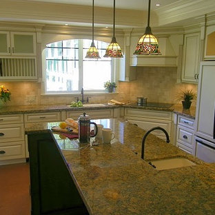 Antique Cream Kitchen Cabinets Houzz