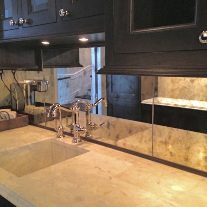 Antique Mirror Backsplash Houzz