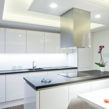 Luxury kitchen in white color