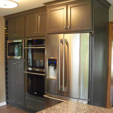 Appliance Wall with Integrated Wine Rack