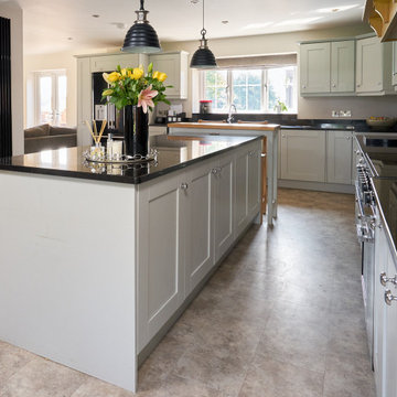 Approved Used Kitchen, Large Painted Shaker, Neptune Stools, Rangemaster Oven
