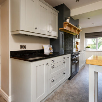 Approved Used Kitchen, Large Painted Shaker, Neptune Stools, Rangemaster Oven