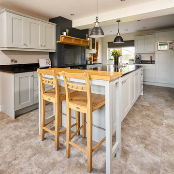 Approved Used Kitchen, Large Painted Shaker, Neptune Stools, Rangemaster Oven
