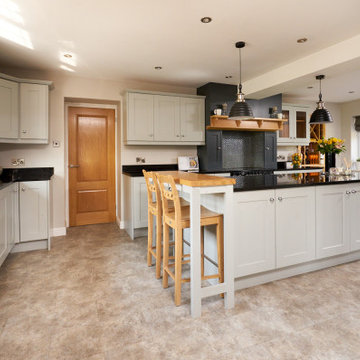 Approved Used Kitchen, Large Painted Shaker, Neptune Stools, Rangemaster Oven