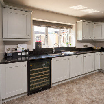 Approved Used Kitchen, Large Painted Shaker, Neptune Stools, Rangemaster Oven