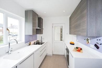Contemporary kitchen in Hertfordshire.
