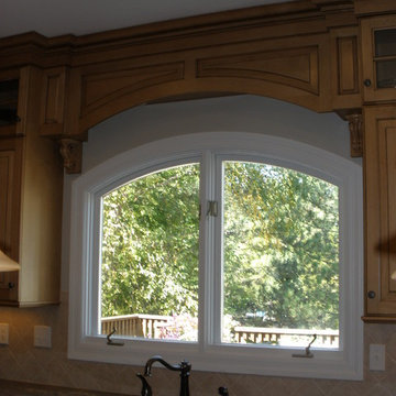 Arched valance and window