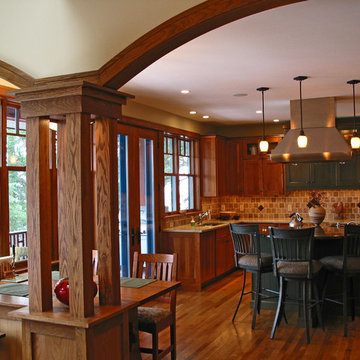 Archways of Open Kitchen in Lake Bungalow