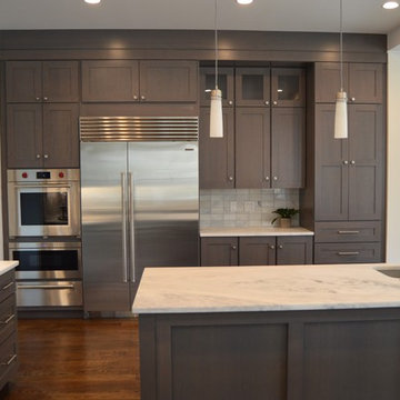 Arlington Custom Home - Transitional Gray Kitchen