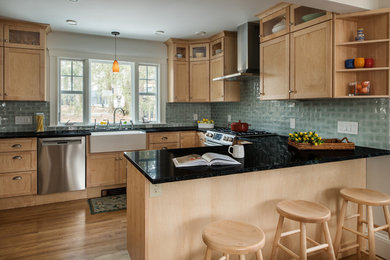 Transitional kitchen photo in Boston