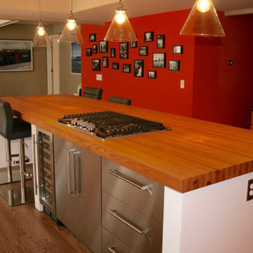 Armani Fine Woodworking Hard Maple Butcher Block Kitchen Island Countertop