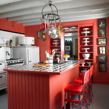 Artful Historic Home; vintage kitchen