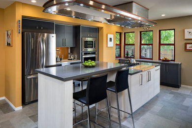 Example of a mid-sized trendy kitchen design in Sacramento