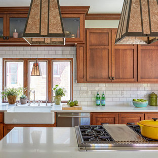999 Beautiful Craftsman Kitchen With Subway Tile Backsplash Pictures Ideas November 2020 Houzz