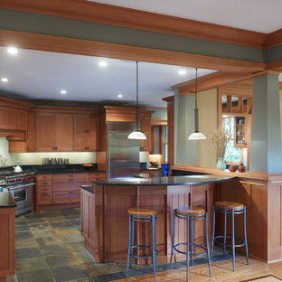 75 Beautiful Craftsman Slate Floor Kitchen Pictures Ideas December 2020 Houzz
