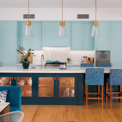Beach Style Kitchen by Woodley Interiors