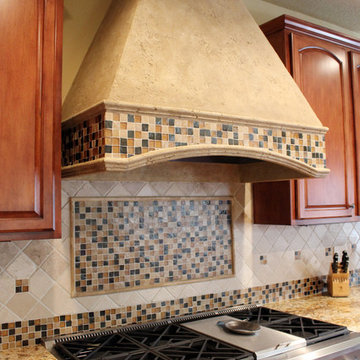 "Aspen" Contemporary Tuscan Stone Range Hood