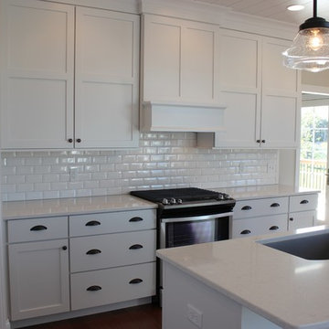 Aspen Homes- Midwest Minimalist White on White Kitchen