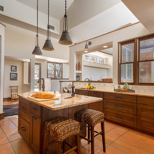 75 Beautiful Terra-Cotta Tile Kitchen with Granite Countertops Pictures ...