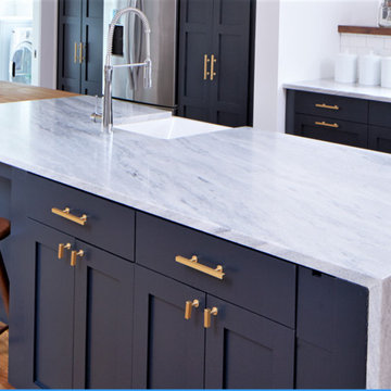 Atlanta Architect's Kitchen Featuring Locally Quarried White Cherokee US Marble