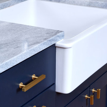 Atlanta Architect's Kitchen Featuring Locally Quarried White Cherokee US Marble