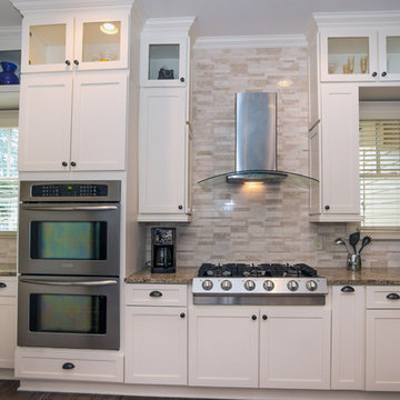 Atlanta Shaker style kitchen update: from Cherry to Off-white
