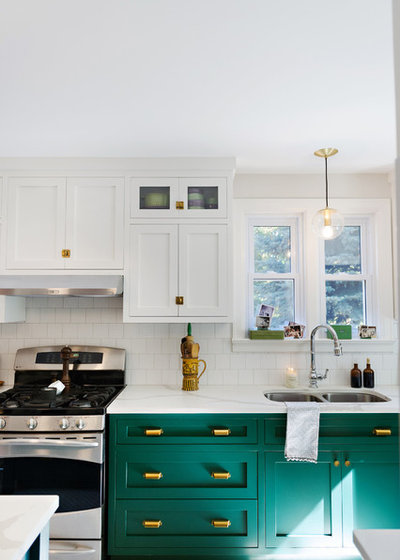Transitional Kitchen by Design Factory Interiors
