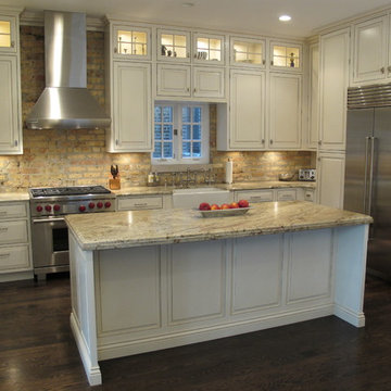 Award Winning Kitchen with brick backsplash | Chicago